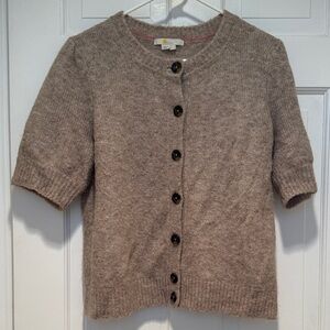 Boden Tan Button-Up Cardigan